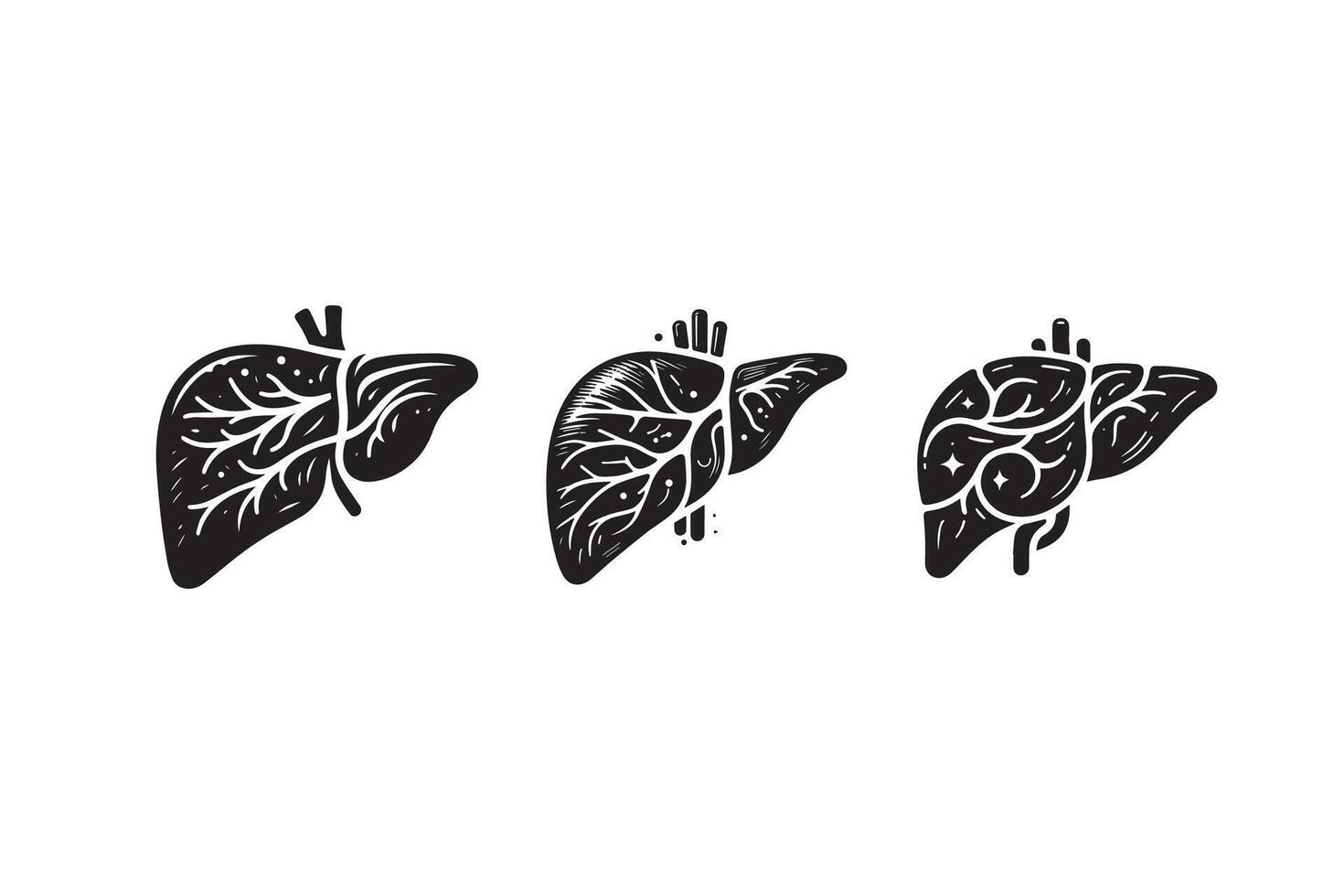 Human Liver Silhouette Illustration vector