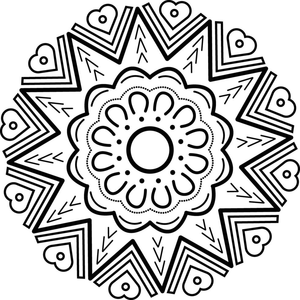 Decorative circle pattern mandala background vector