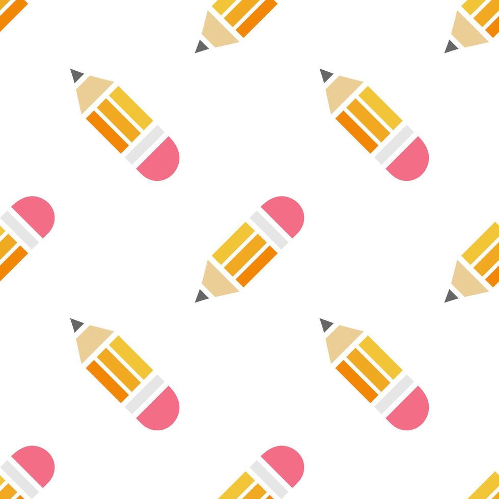 Cartoon cute Pencil seamless patterns, . vector