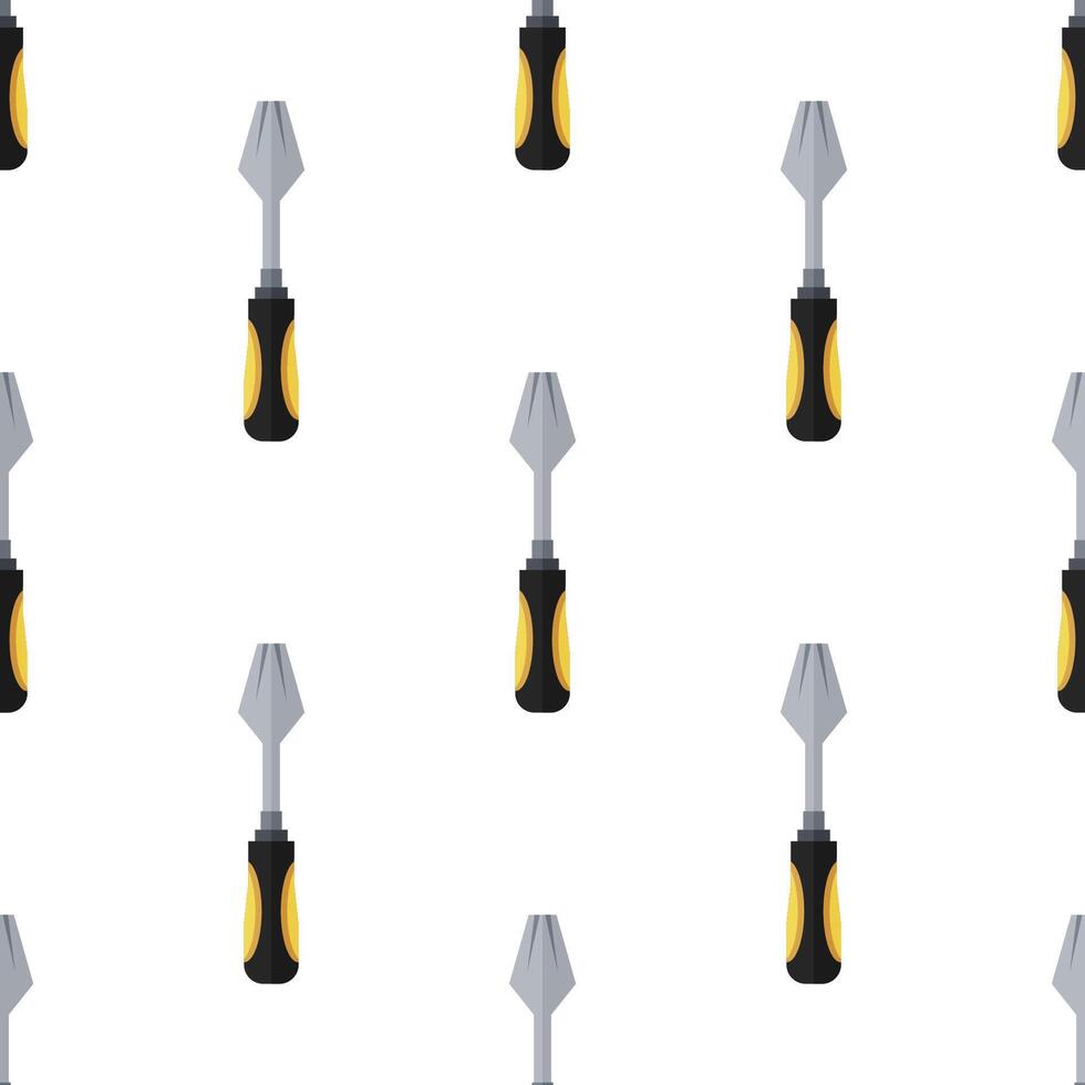 Cartoon cute screwdriver seamless pattern, . vector