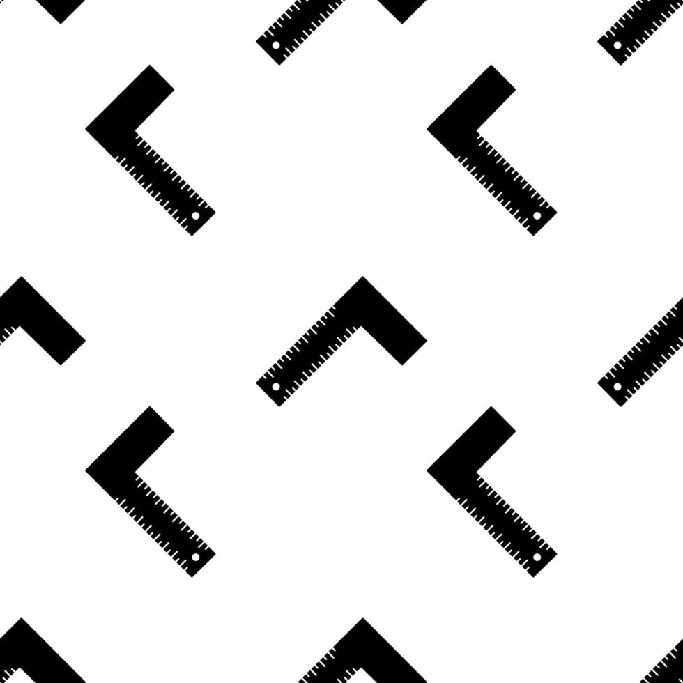 Cartoon doodle silhouette Square ruler seamless pattern, . vector