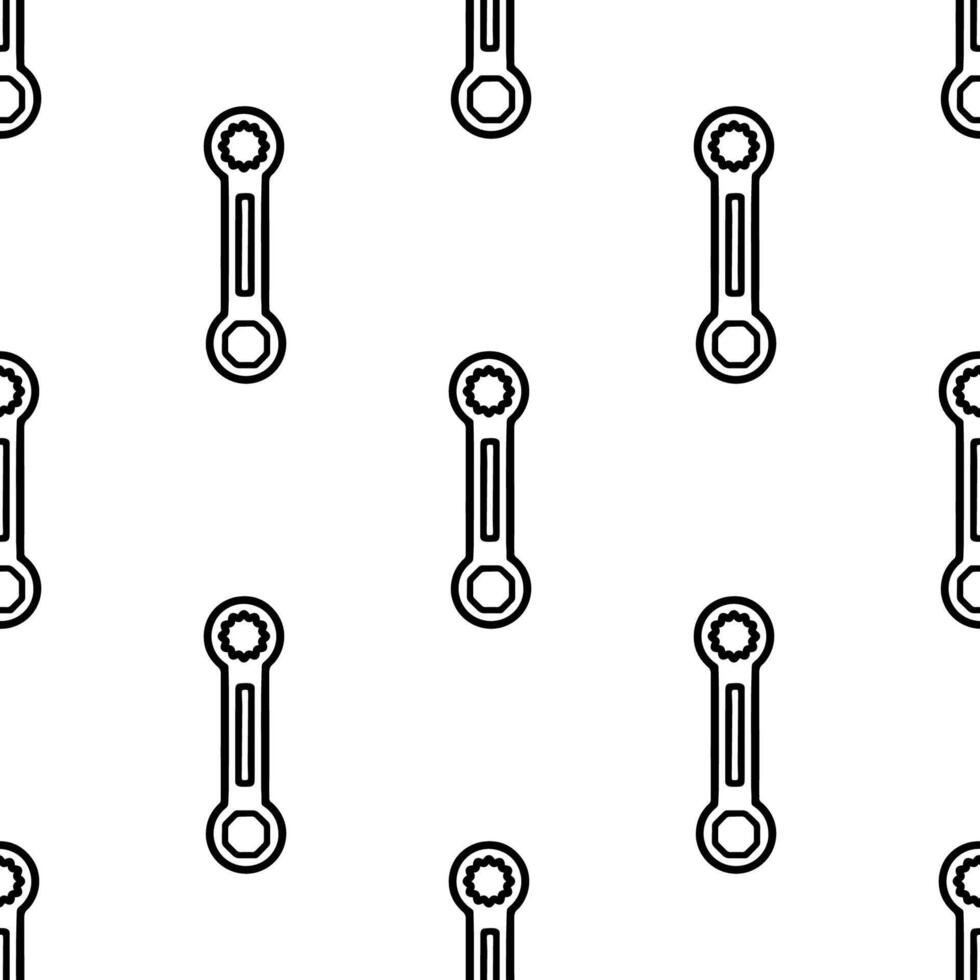Cartoon doodle ratchet spanner seamless pattern. vector