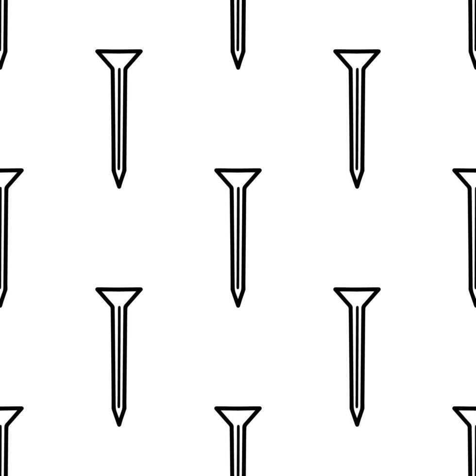 Cartoon doodle nail seamless pattern, . vector