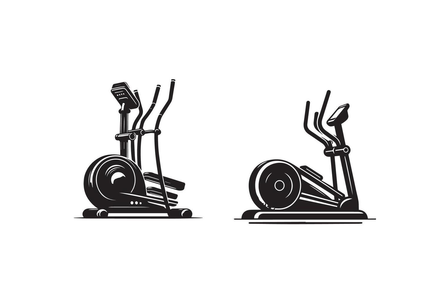 Elliptical Machine Silhouette Illustration vector