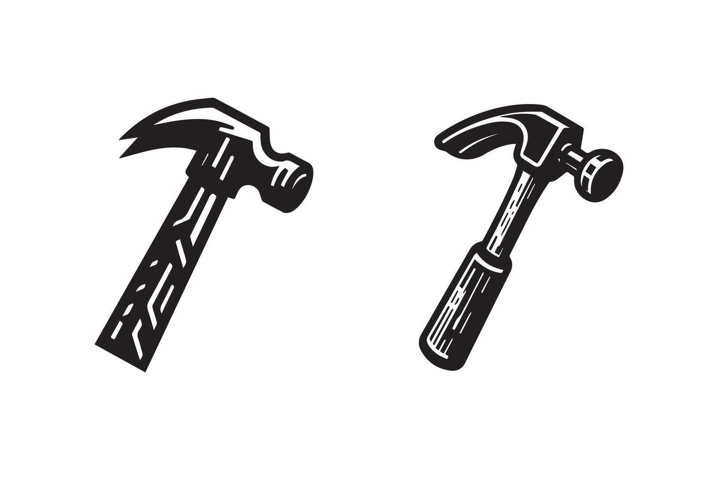 Hammer Silhouette Illustration Design vector