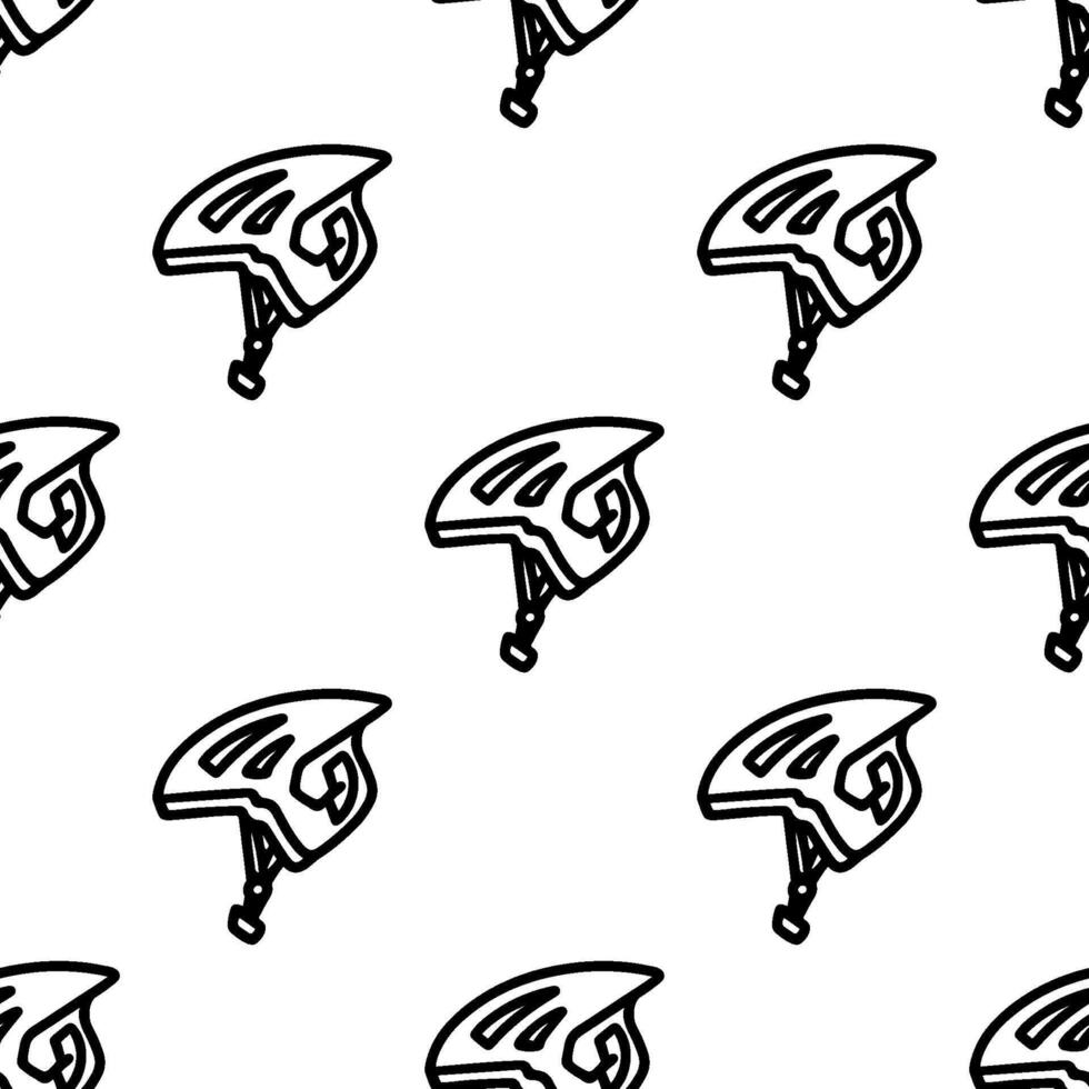 Bike helmet cartoon doodle seamless pattern, . vector