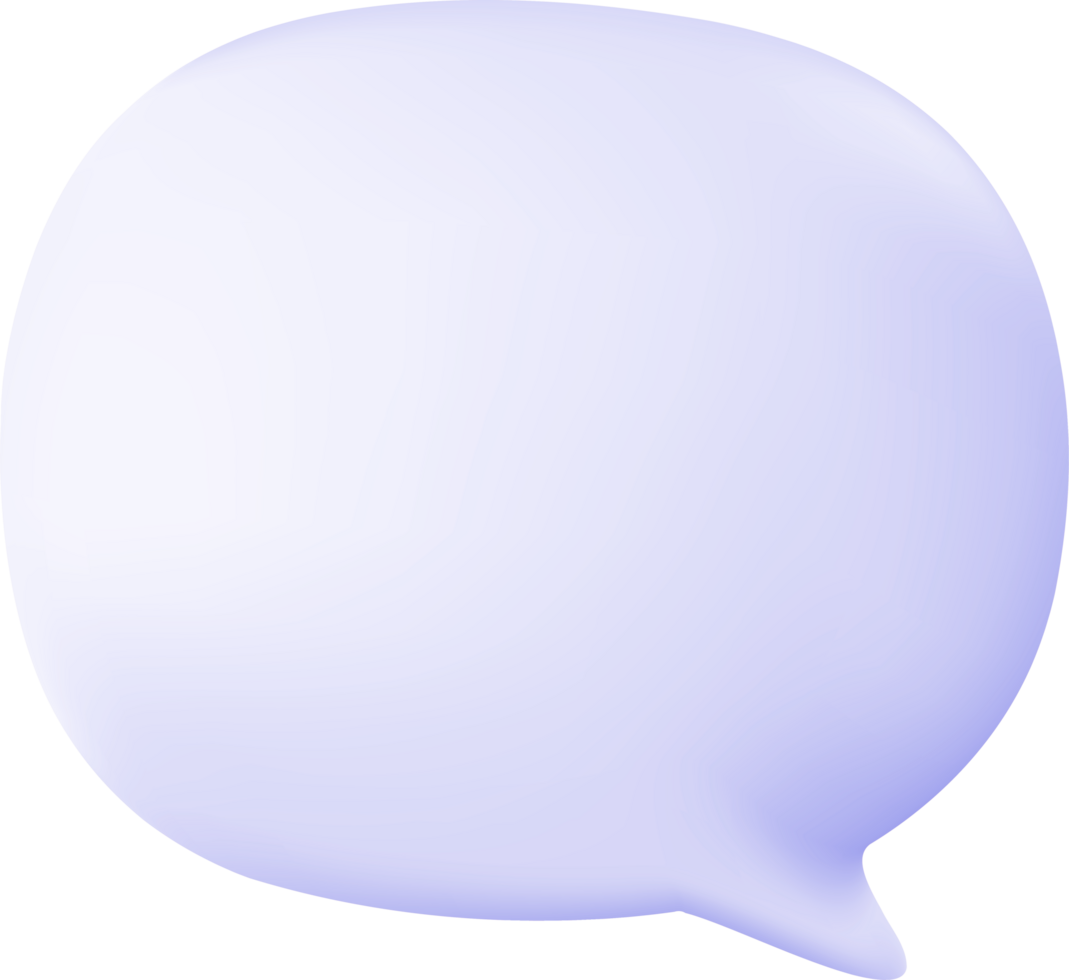 A speech bubble with a white outline png