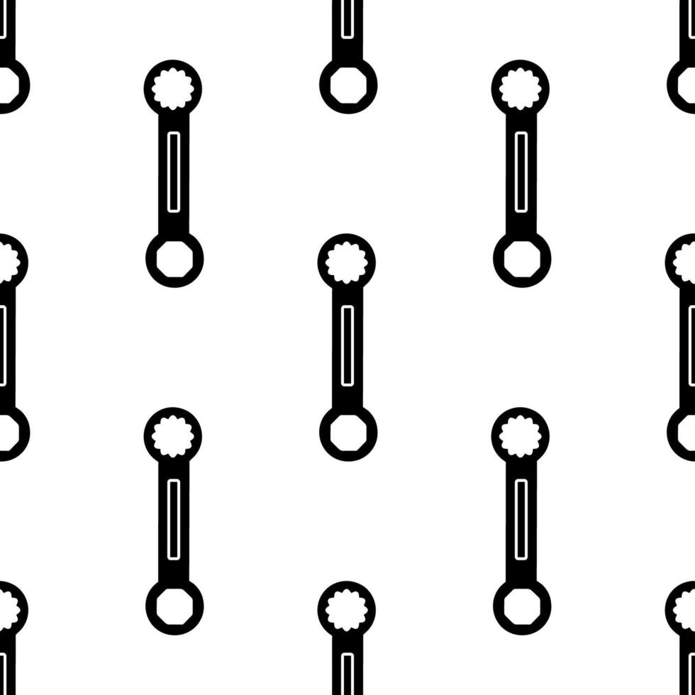 Cartoon doodle silhouette ratchet spanner seamless pattern, . vector