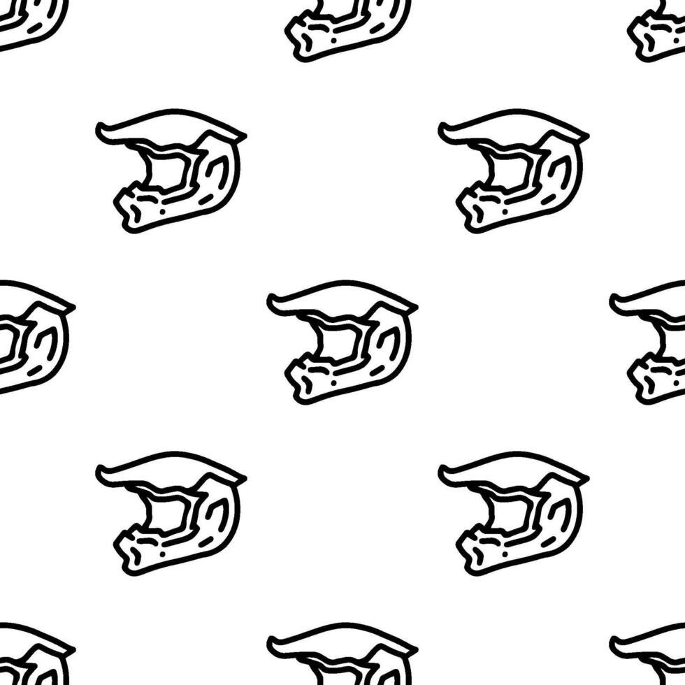 Motocross helmet cartoon doodle seamless pattern, . vector