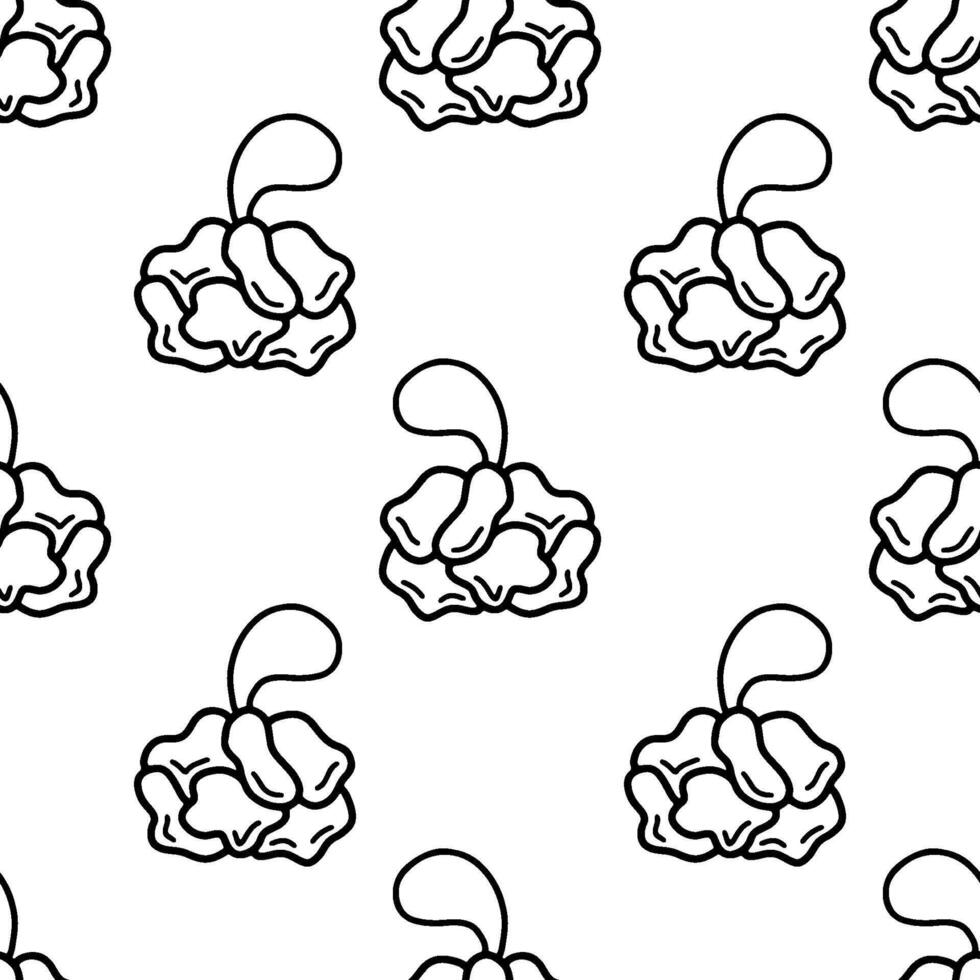 Loofah sponge cartoon doodle seamless pattern, . vector