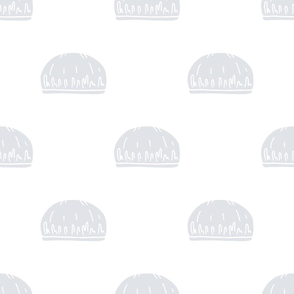 Bath cap cartoon seamless pattern, . vector