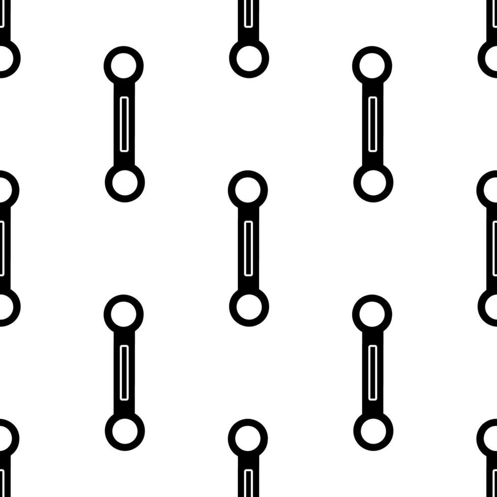 Cartoon doodle silhouette ring spanner seamless pattern, . vector