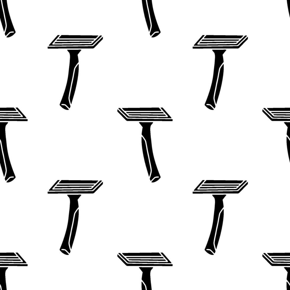 Razor silhouette cartoon seamless pattern, . vector