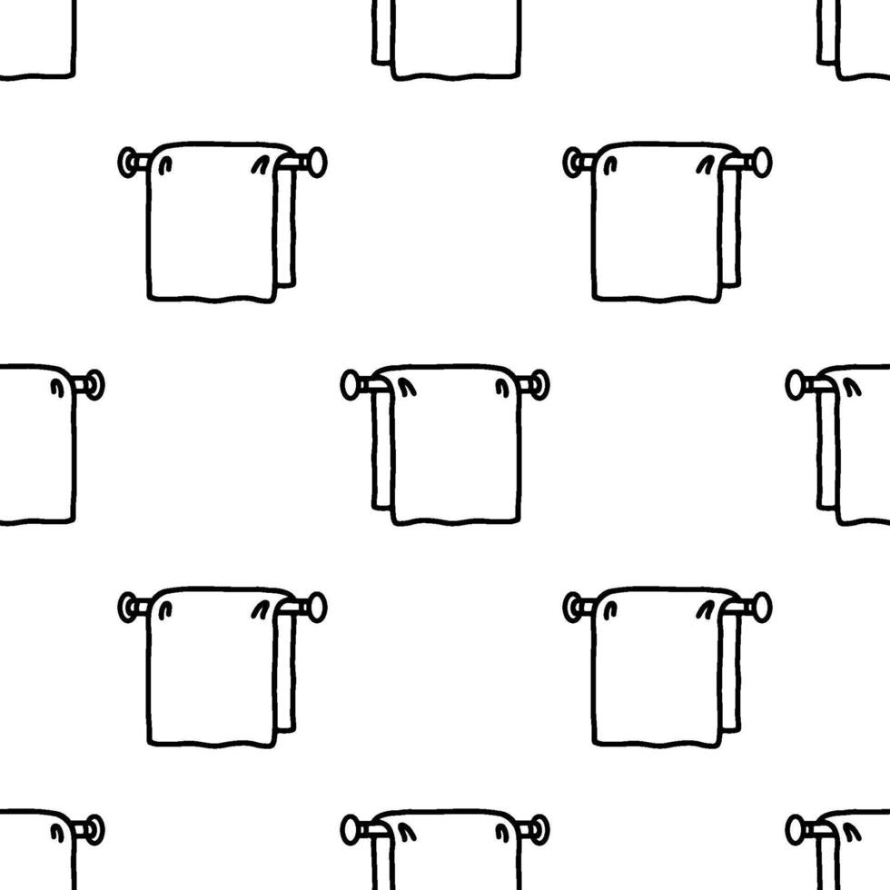 Towel cartoon doodle seamless pattern, . vector