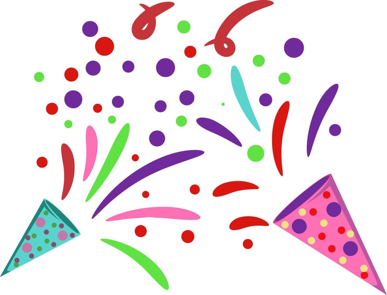 Colorful Party Confetti Celebration Popper Illustration vector