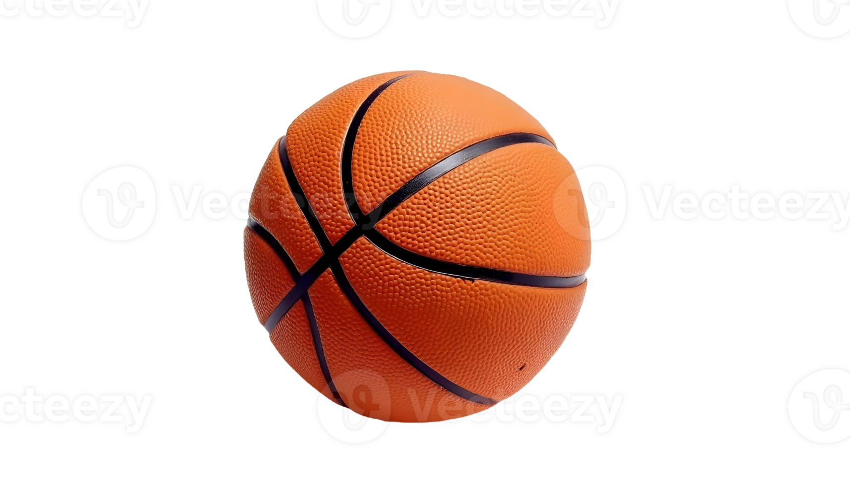A classic orange basketball on a transparent background png