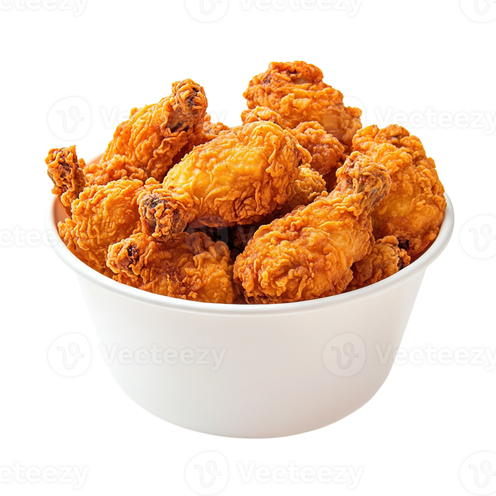Bowl of Crispy Fried Chicken png