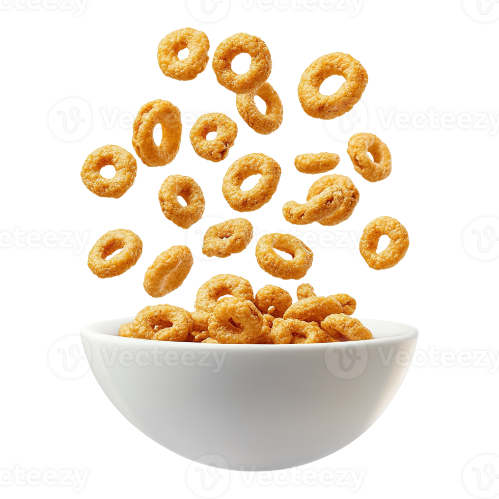 Floating Cereal in a Bowl png