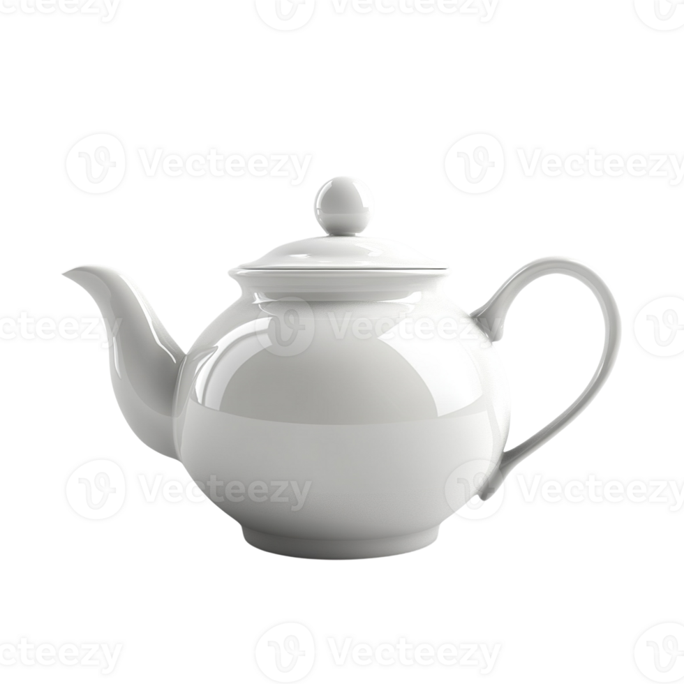 Classic White Ceramic Teapot png