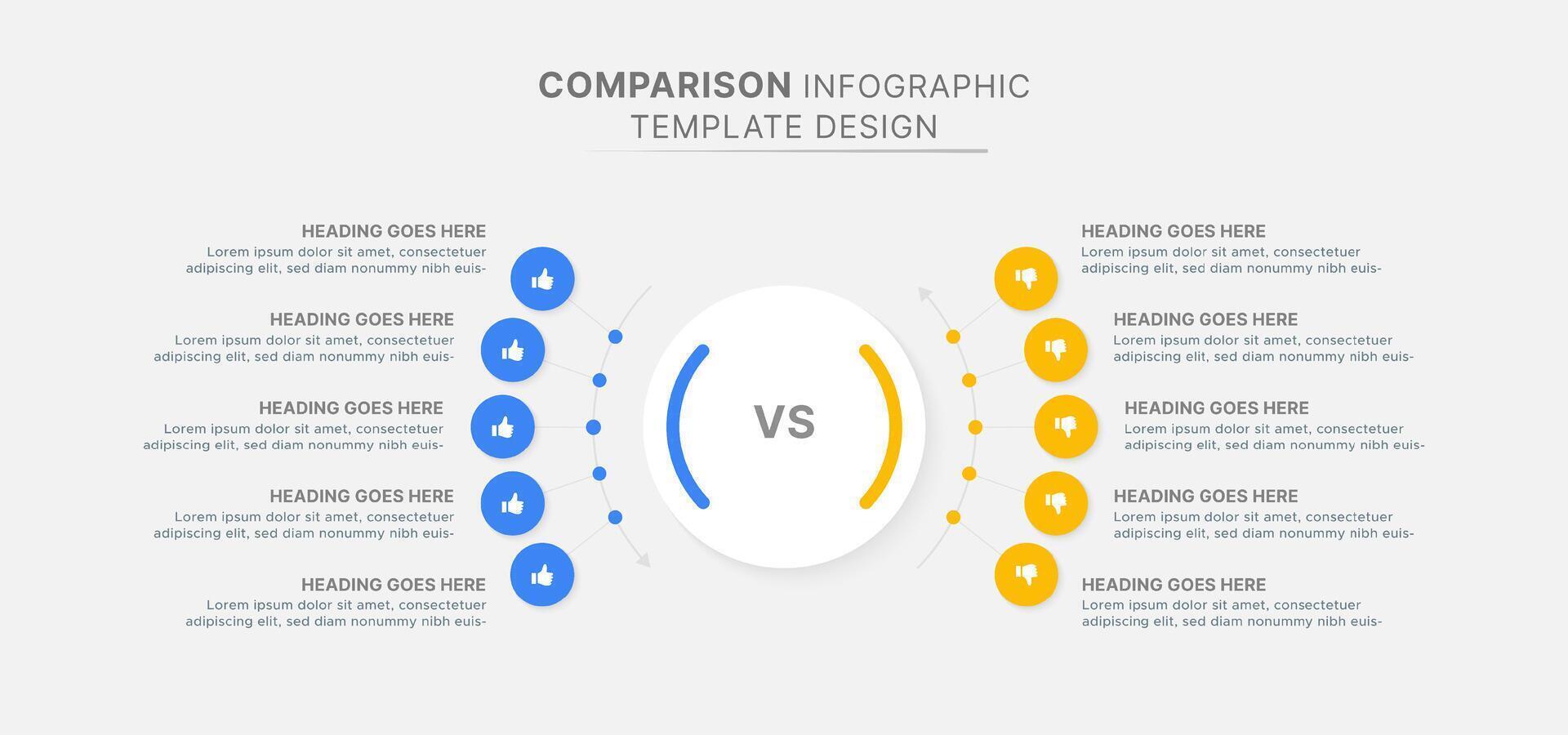 Dos and Donts Comparison Infographic Design Template vector