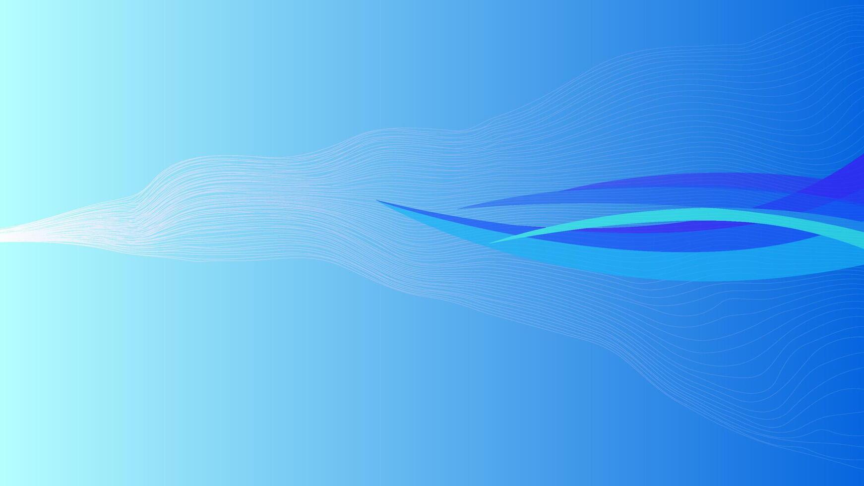abstract blue background with some smooth lines in it vector