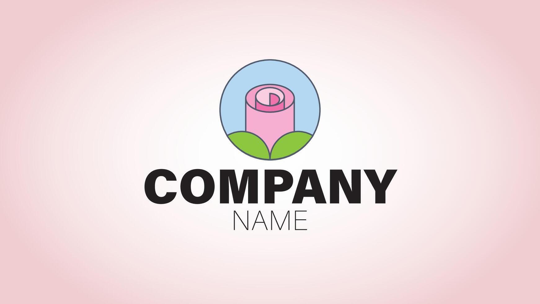 Elegant Rose Logo Design - Company Branding Concept vector