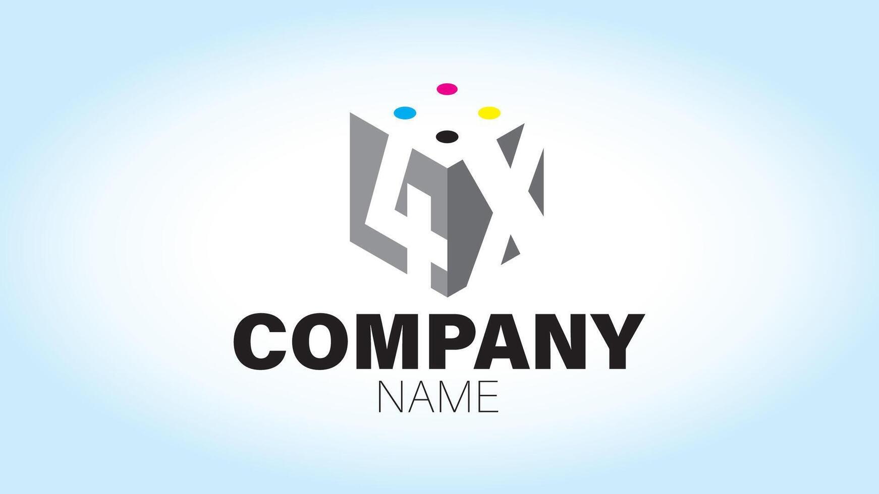The logo for a company with the letter lx vector