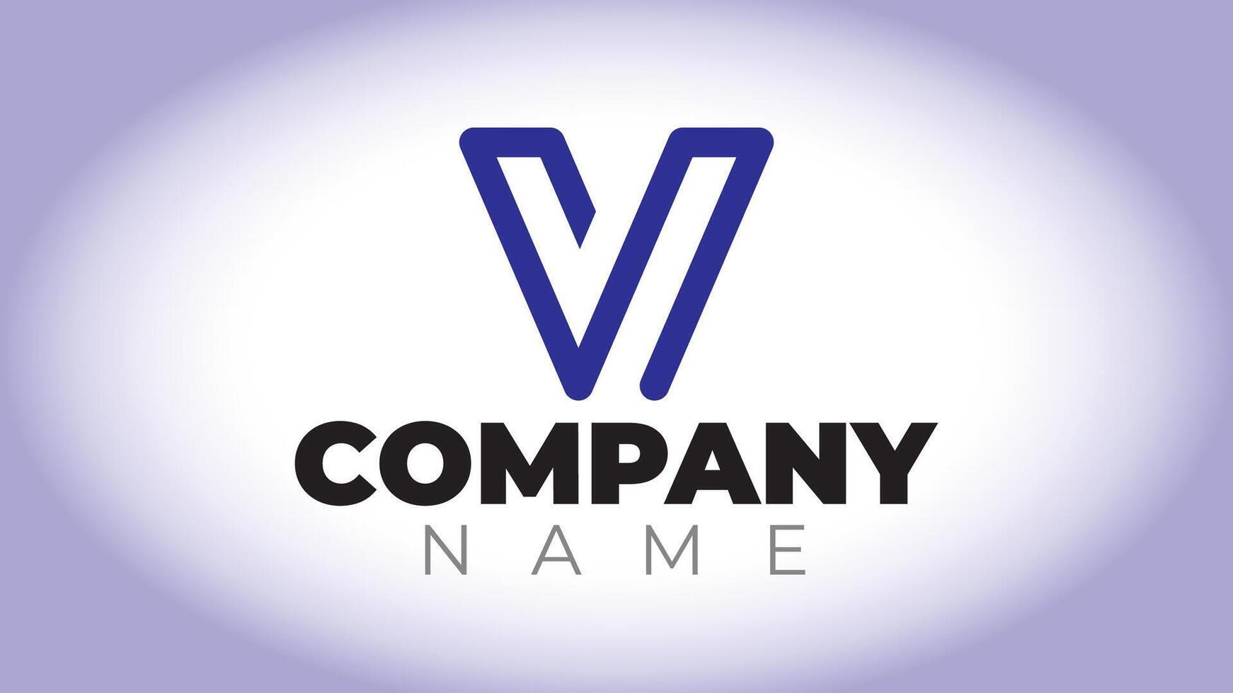 V Business Logo with modern style vector