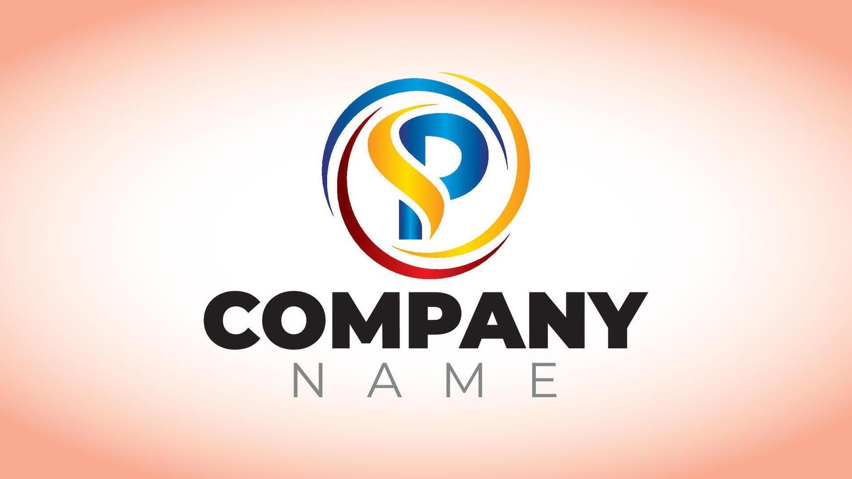 S P Logo in a circle wrapped vector