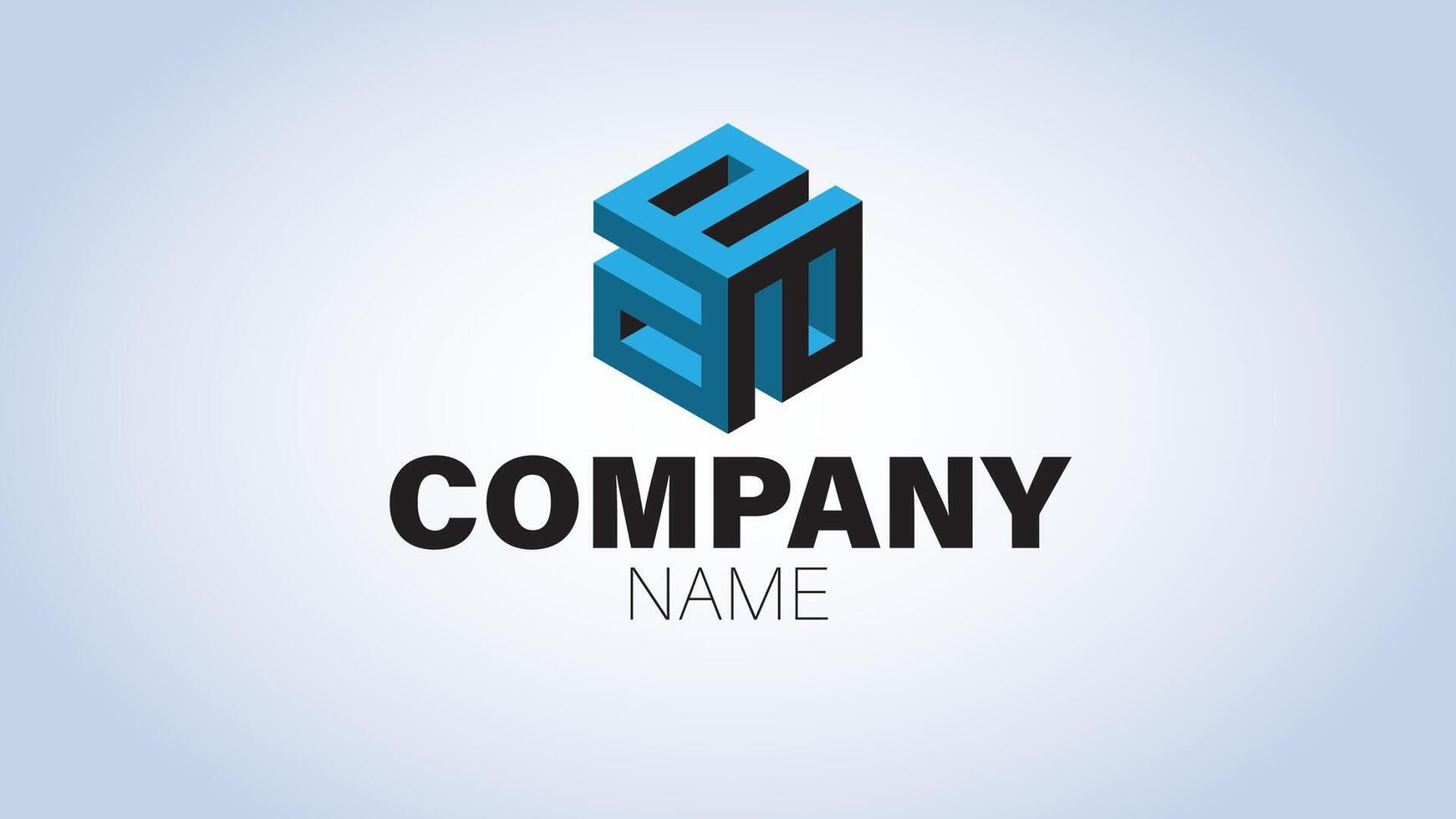 A blue and black logo for a company vector