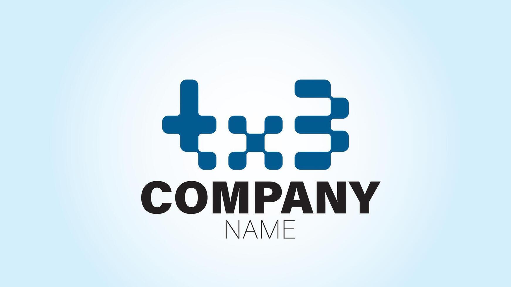 A blue and white logo for a company vector