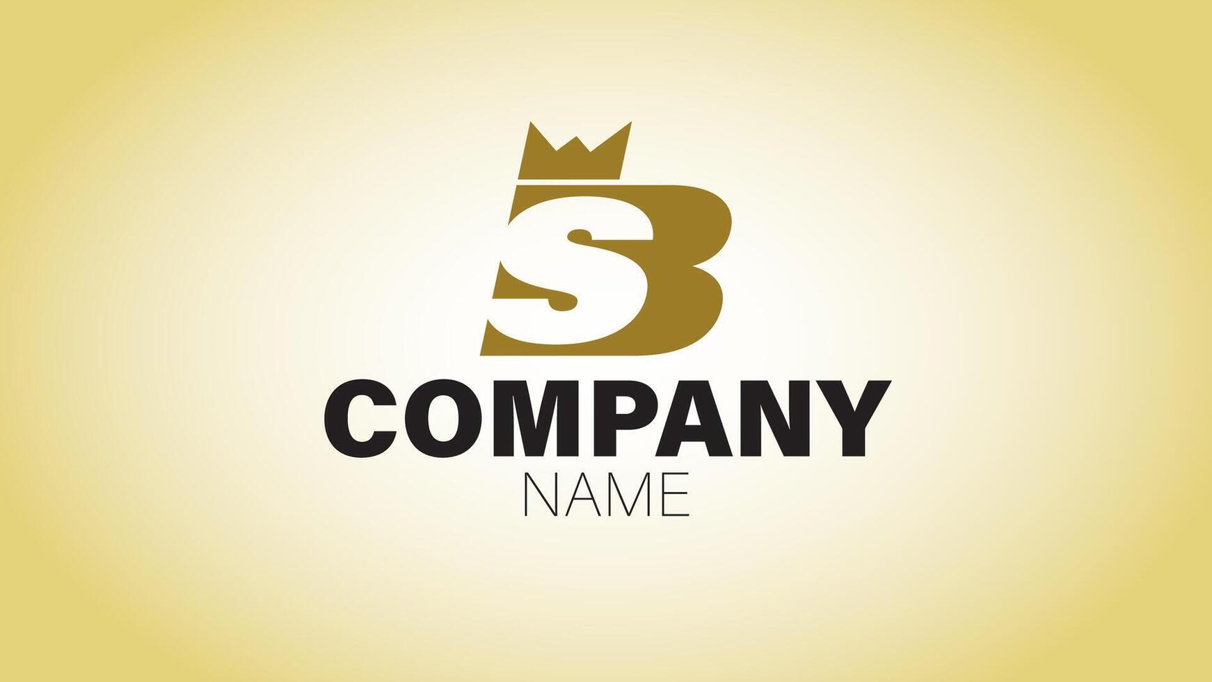 The letter b and a crown logo design vector