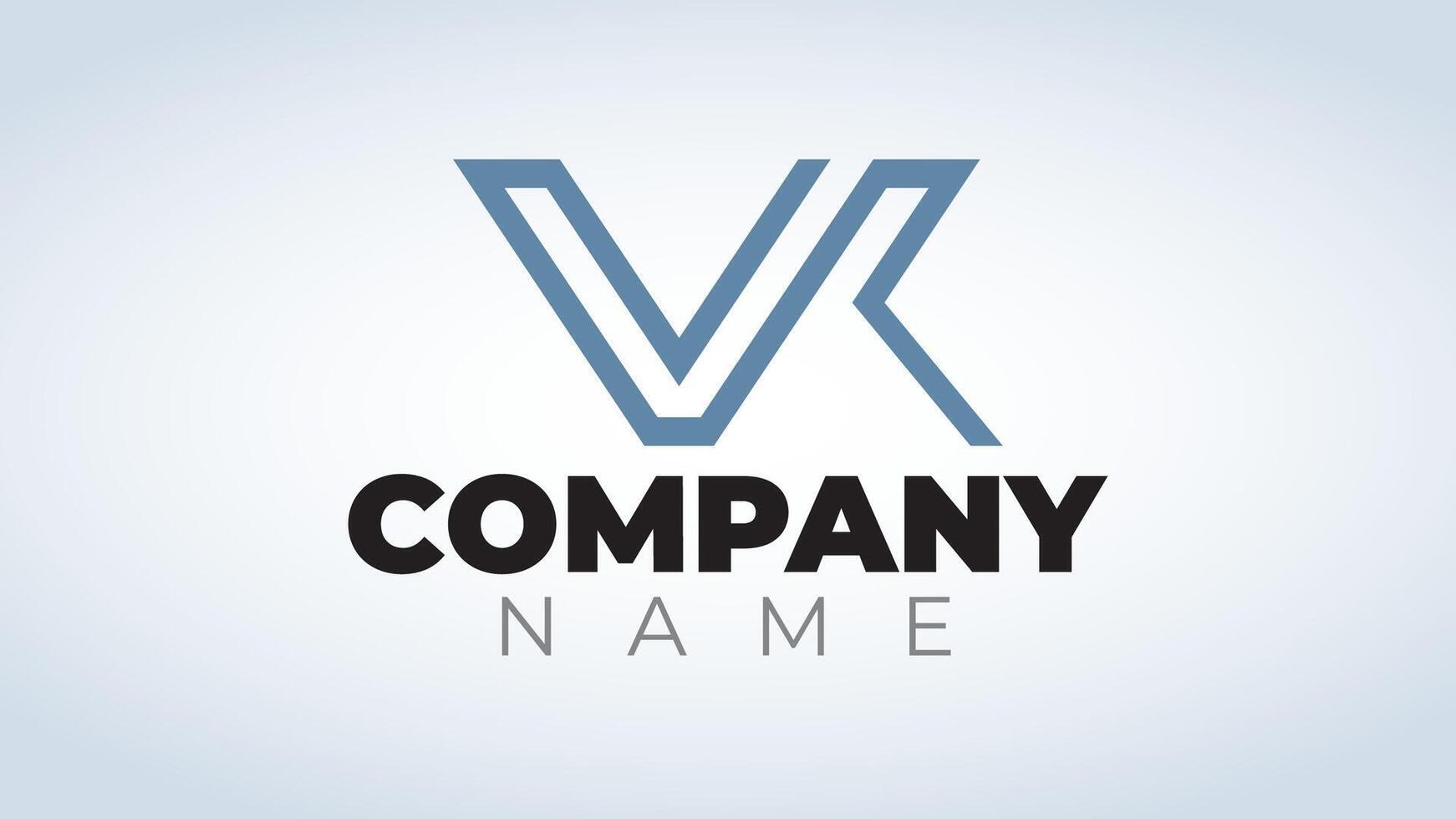 Minimalist VK Logo vector