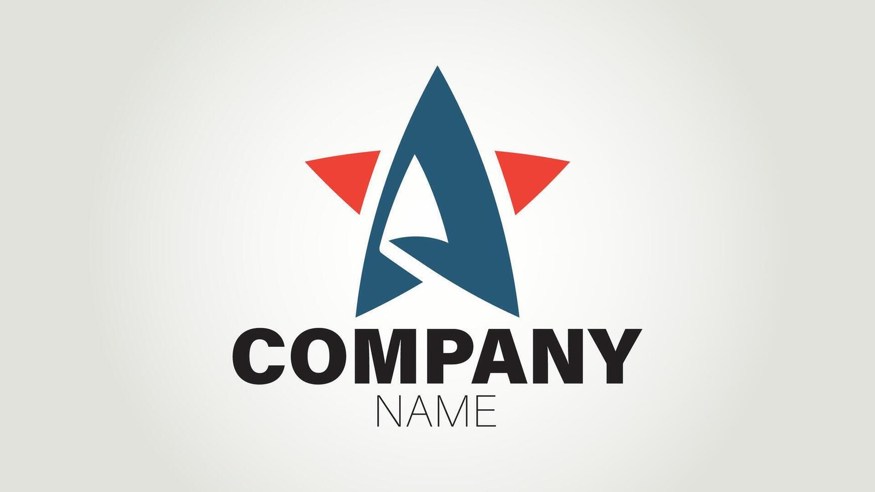 A star logo with a red and blue star vector