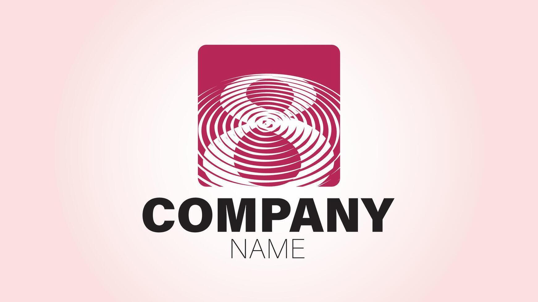 A pink and white logo for company 8 vector