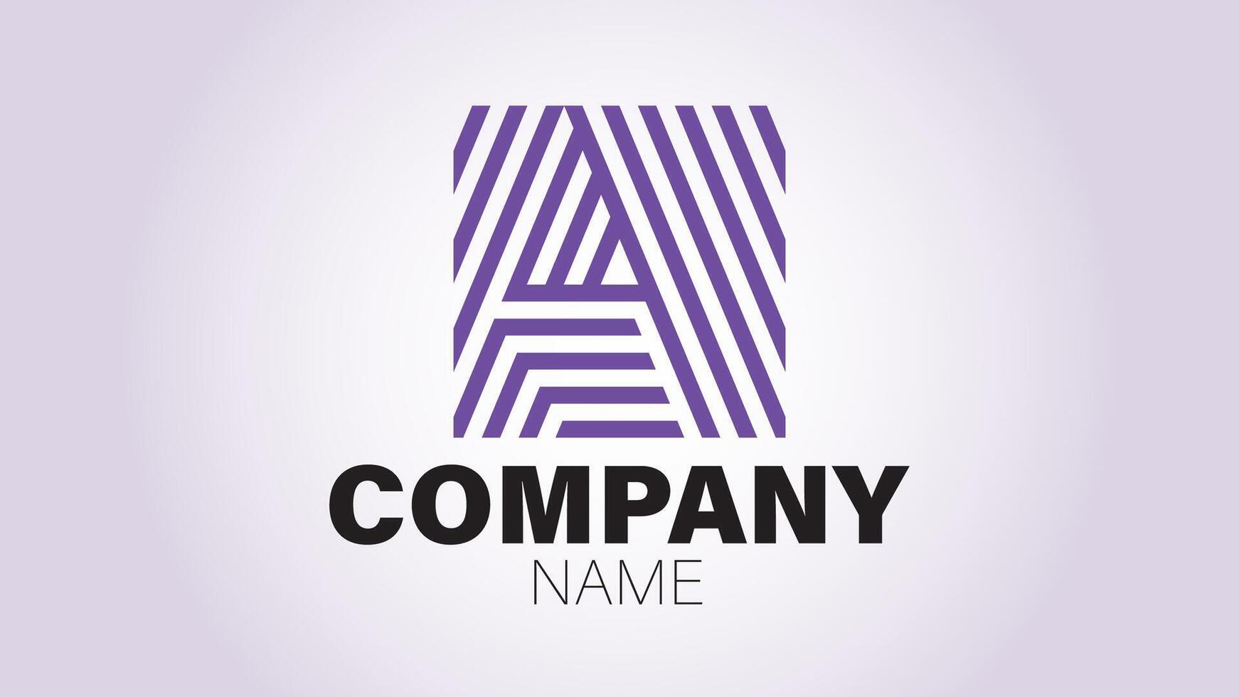 A letter logo design template vector