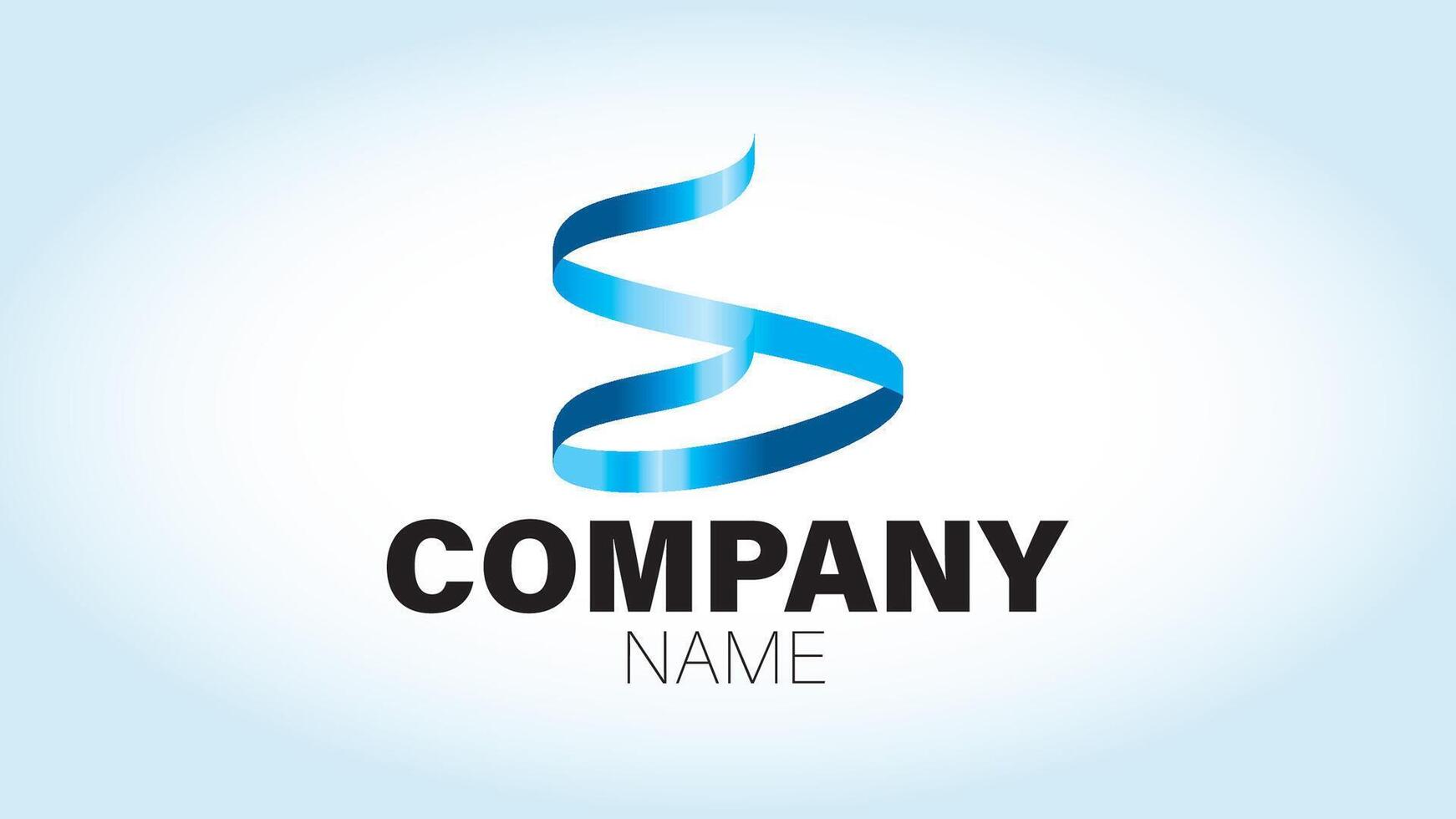 A blue and white logo with the letter s vector