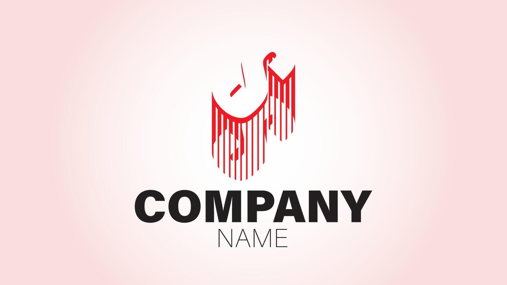 A logo for a company with a red and black design vector
