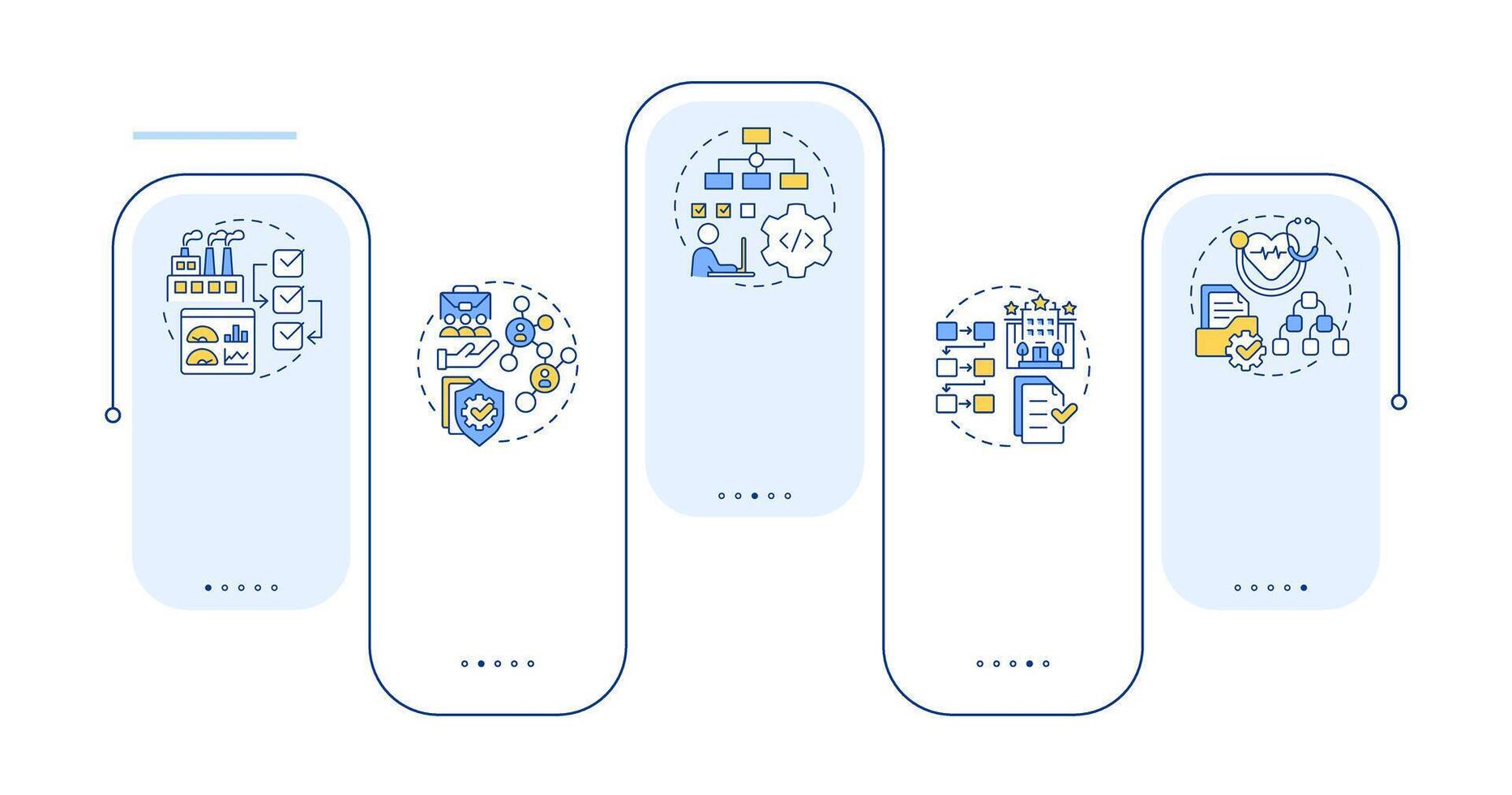 Shop floor control methodology rectangle infographic . Planning, monitoring. Data visualization with 3 steps. Editable rectangular options chart vector