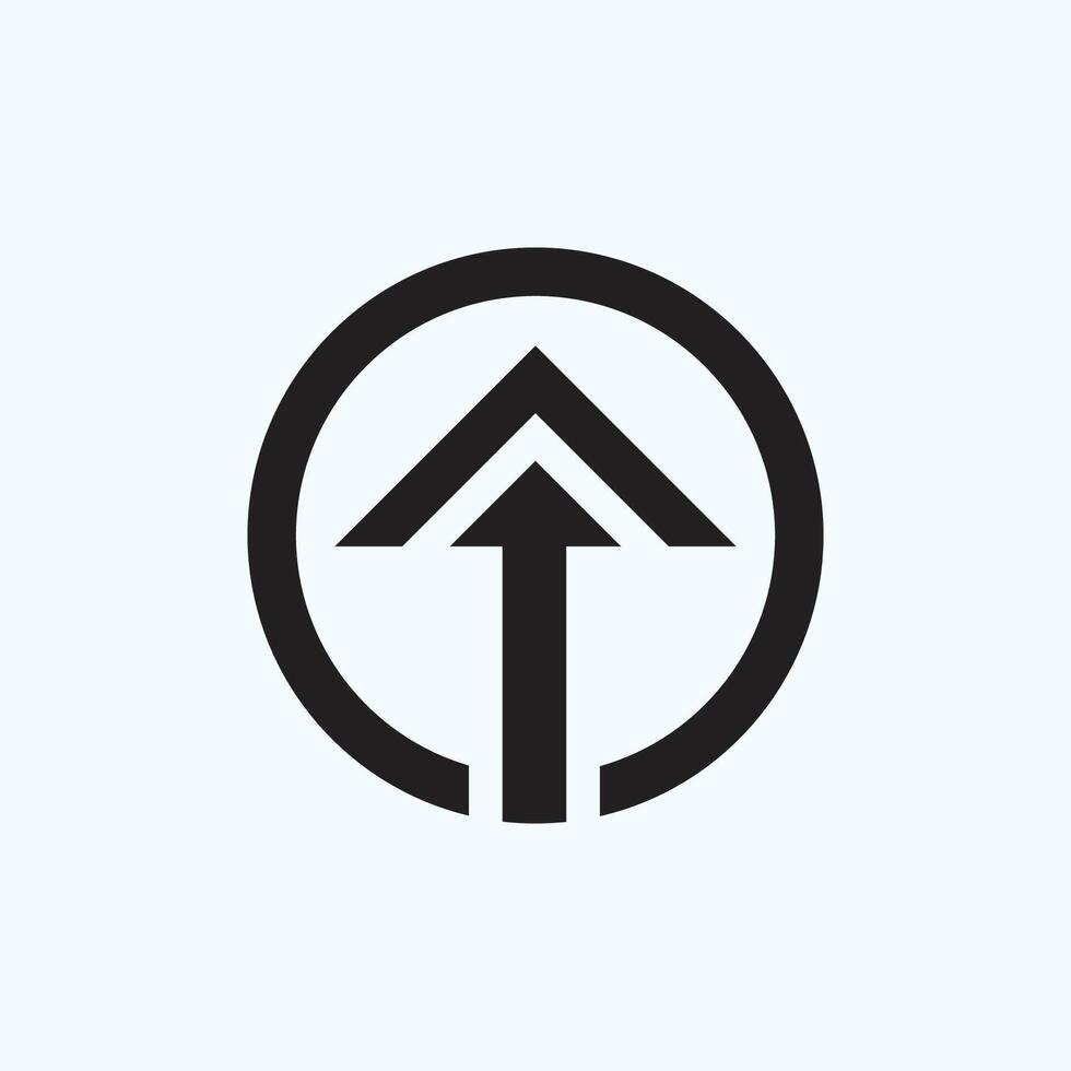 minimal arrow logo vector