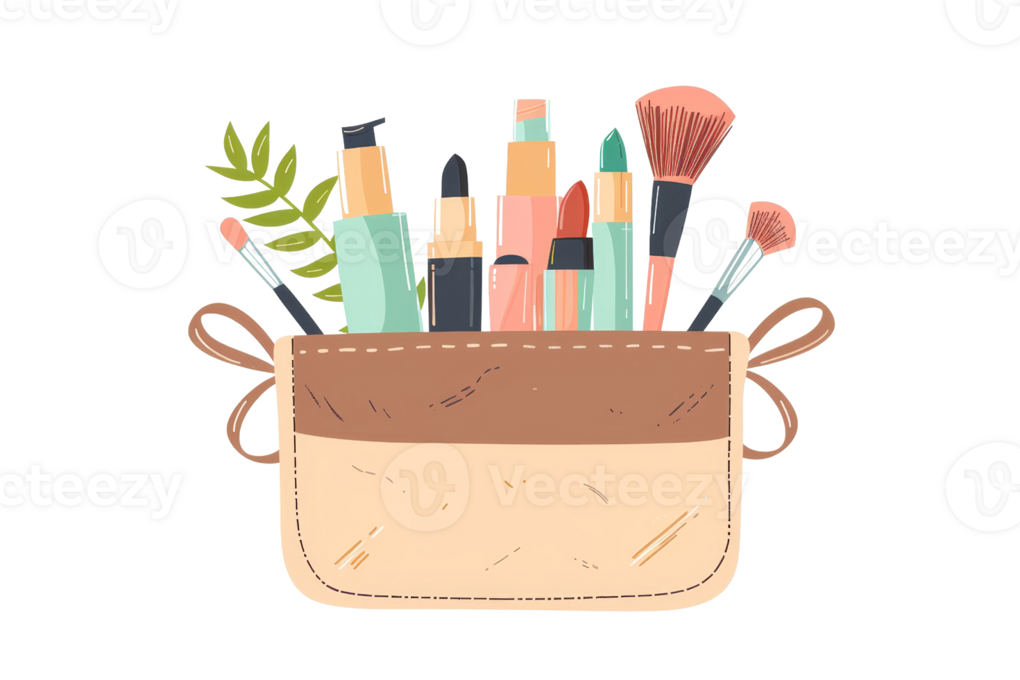 Make up bag with all the essentials for a flawless look png