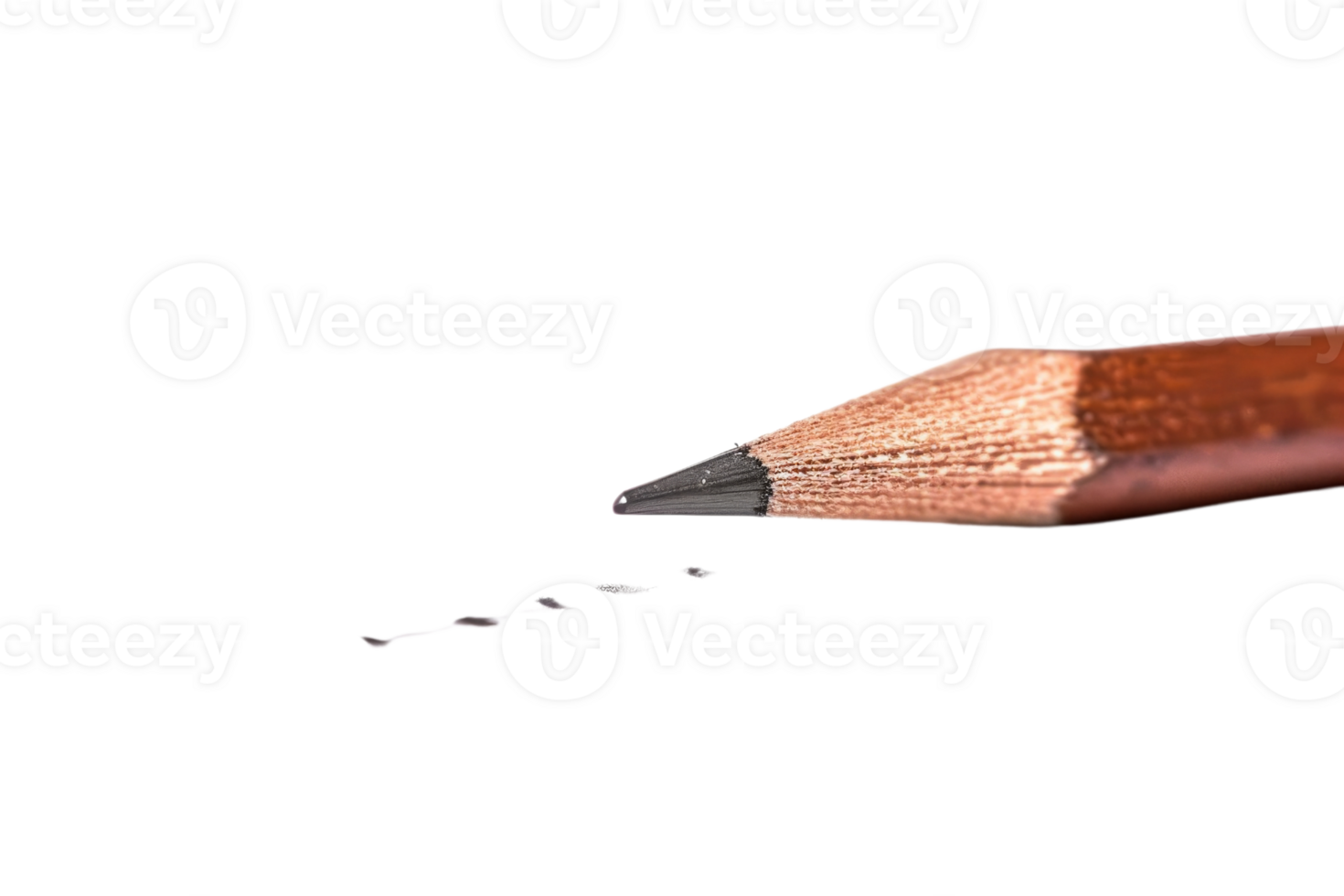 A closeup of a pencil tip with a dark background. png