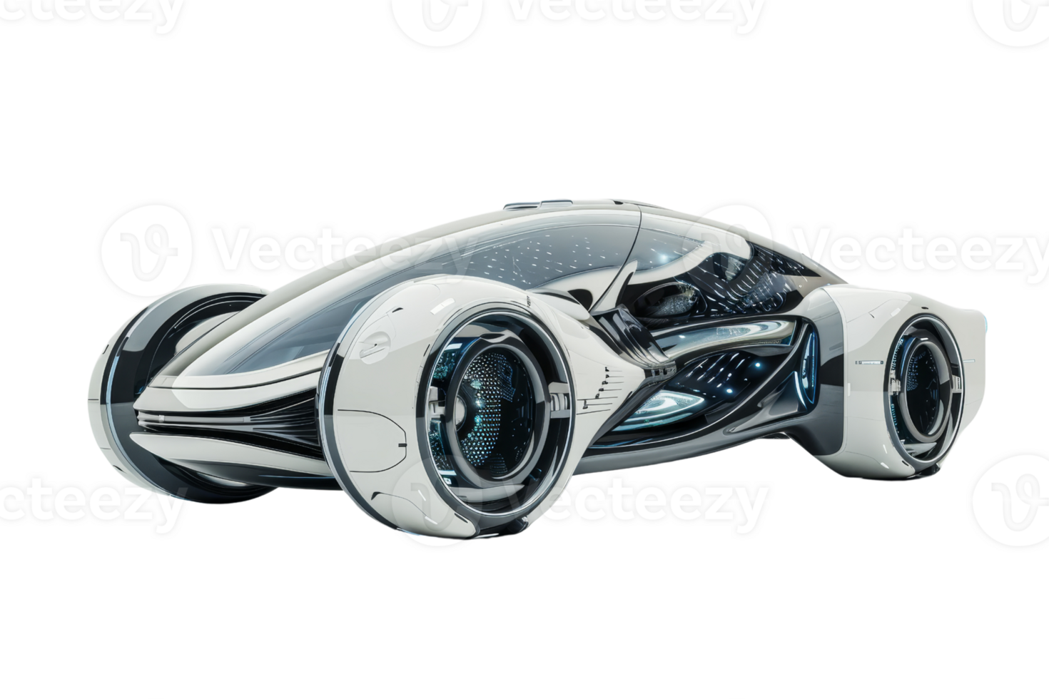 Futuristic concept car with sleek design, advanced technology, and aerodynamic features, showcasing the future of automotive innovation. png