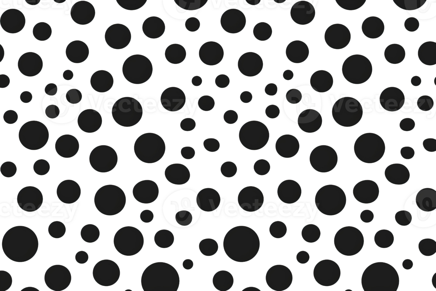 Black and white abstract background. Random circles of different sizes isolated on transparent background. png