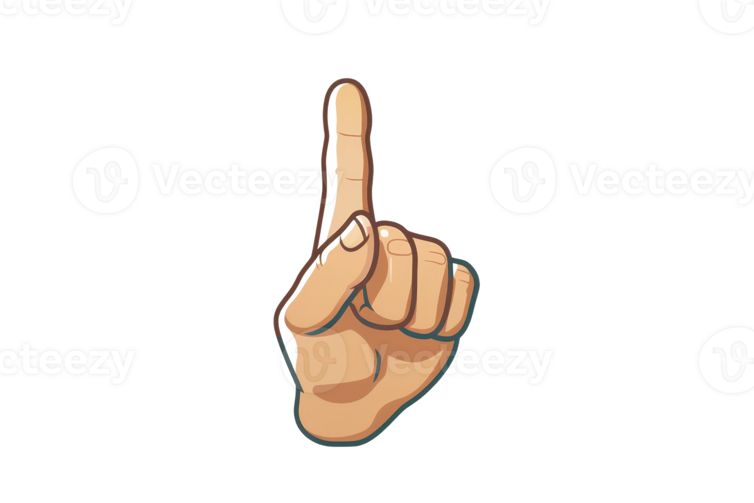 Index finger pointing up. png