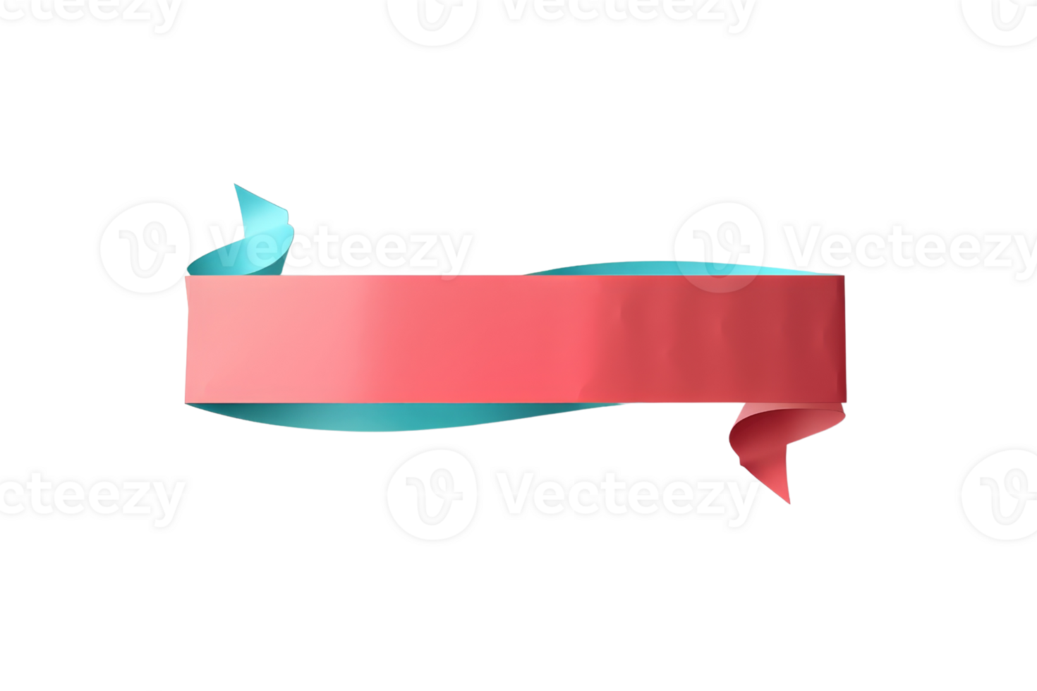 Pink and blue 3D shiny ribbon, suitable for placing text. png