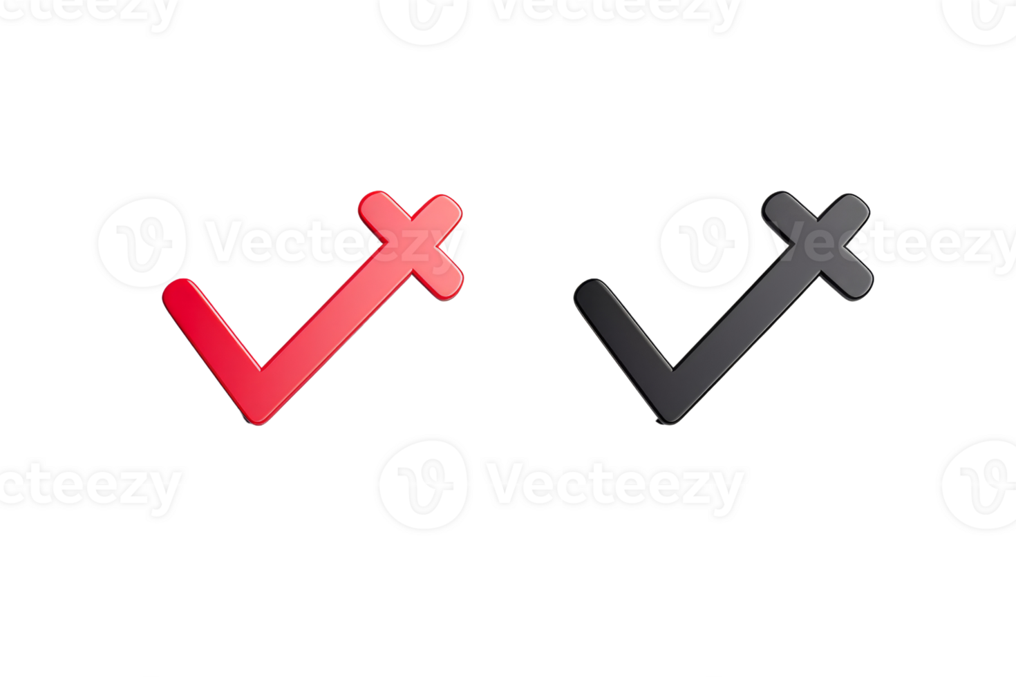 Red and black check marks. png