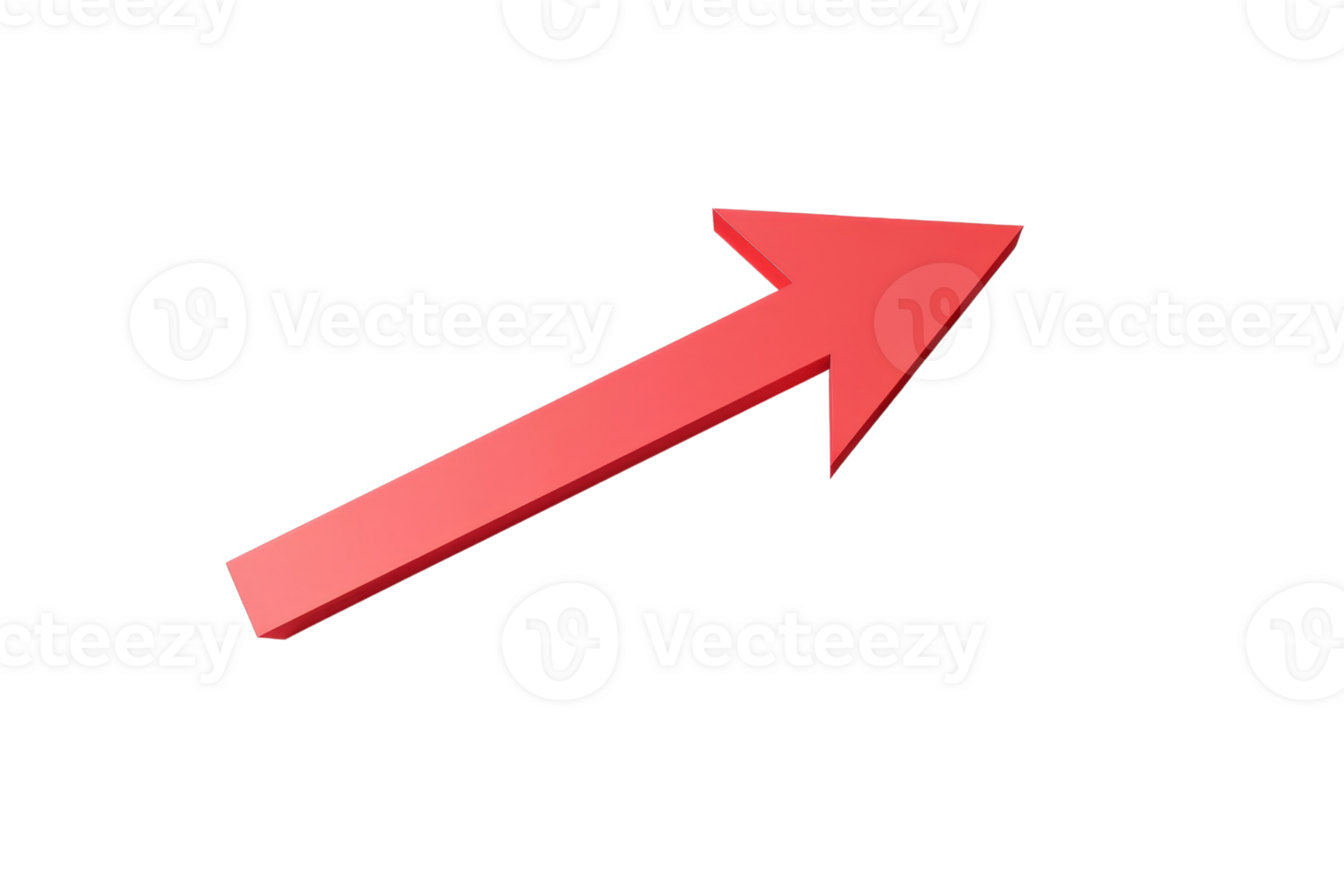 Red arrow pointing up on a transparent background. png