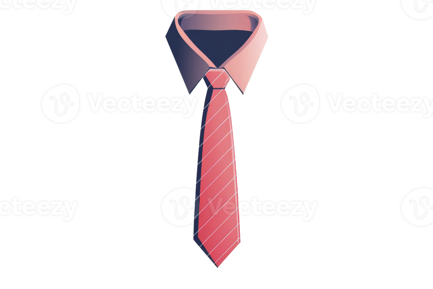 Red striped tie, perfect for any formal occasion. png