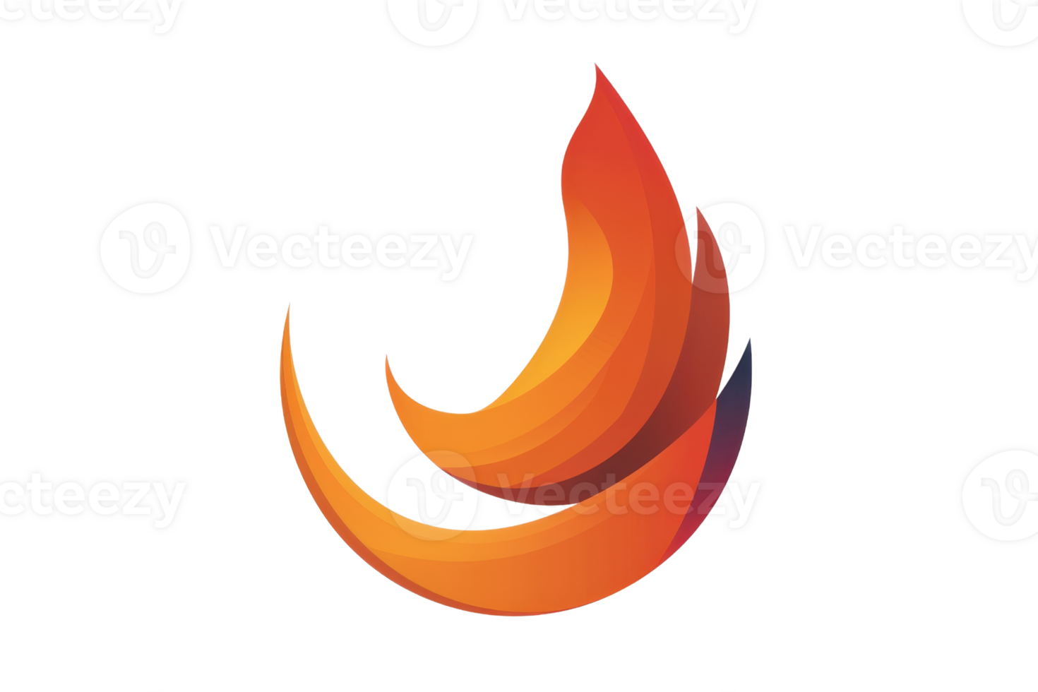 stylized orange flame. It is simple and modern, and would be suitable for use as a logo or icon. png
